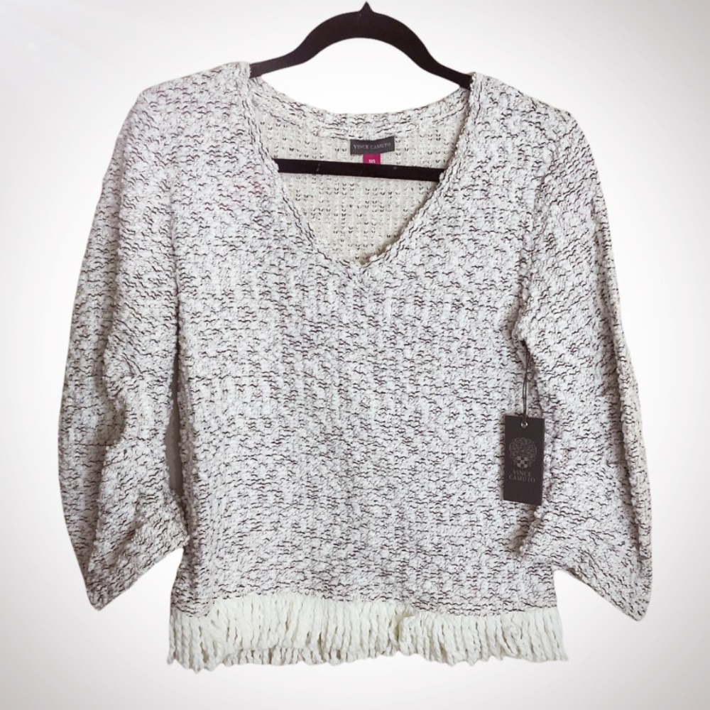 Vince Camuto Fringe Sweater